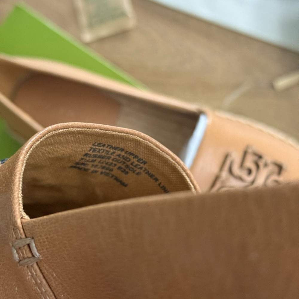 New Tory Burch Espadrilles Cut-Out Logo Leather Espadrille in Ginger Shortbread - Picture 7 of 8